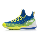 Li Ning Cool Shark Cushioning Breathable Lightweight Slip Resistant Low top Badminton Shoes Unisex Blue Green AYZP005-2 39