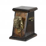 Schnauzer II - urn for dog ashes, elegant urn with a statue, commemorative urn with a bust of a dog by Art-Dog brand pruun
