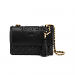 Tory Burch Fleming teemantmustriga reljeefprindiga tutiga ripatsiga kootud ketiga &otilde;lakott Naiste &otilde;lakott Must 76997-001 Basic Set (Bag+Dust Bag)