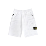 Stone Island &uuml;hev&auml;rviline kompassi logoga plaaster elastse v&ouml;&ouml;kohaga vabaaja l&uuml;hikesed p&uuml;ksid Meeste l&uuml;hikesed p&uuml;ksid Valge 781564060-V0001 XL
