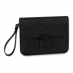 Louis Vuitton S-lukuga 4A K&auml;ekott Nahast Sidur Tavaline Meeste k&auml;ekotid Must M80582 Box(Basic Set+Box)