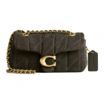 Coach Tabby 20 tepitud seemisnahast klassikalise logoga riistvaraga magnetkinnitusega surunupp-lukuga crossbody kott Naiste crossbody kott Messing Oliiviroheline CW626-B4OL Basic Set (Bag+Dust Bag)