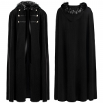 Punk Meeste Pikk Jakk Must Gooti Steampunk Kapuutsiga Trenchcoat Halloweeni Keep