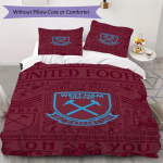 West Ham United FC Muster Voodipesu tekkikomplekt Tekikate Padjap&uuml;&uuml;r Kodukaunistus S&uuml;nnip&auml;evakingitus (1 * tekikott + 2 * padjap&uuml;&uuml;r ilma t&auml;idiseta)246 135x200cm