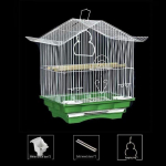 V&auml;ike villa linnupuur papagoidele, viirpapagoidele, armulindudele, varblastele ja astrildidele Basic Birdcage valge