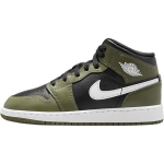Air Jordan 1 Mid GS Must Keskmine Oliiv Valge DQ8423-092 37.5