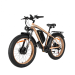 BAOLUJIE DP2602 Kahemootoriline T&auml;iskasvanute Elektrijalgratas 3000W Suure V&otilde;imsusega Mootor 48V 23AH Aku 26*4.0 Tolli Paksud Rehvid Maastikuratas khaki