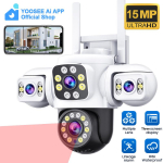 YOOSEE Ai rakendus Kolmekordse objektiiviga kaamera HD 15MP WIFI V&auml;listingimustesse sobiv Kaamera Veekindel Mobiilne J&auml;lgimine IP CCVT Kahesuunaline vestlus NO ZOOM