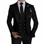 Mood Meeste Vaba aeg Butiik &Uuml;he pandlaga Slim Fit Kleit Pulma&uuml;likond 3-osaline Komplekt Bleiserid Jope Vest P&uuml;ksid P&uuml;ksid Mantel XS