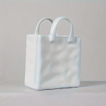 K&auml;ekoti kujuline vaas Moodne dekoratiivne valge vaas Kodu kaunistamine Kuivatatud lillede seadmine Laua kaunistamine