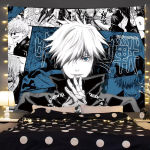 JJujutsu KKaisen Vaip Gojo Satoru Anime Seinakunst Dekoor Magamistoa Koduseinte Kaunistamiseks 150x200cm(60x80in)