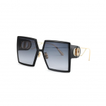 Dior 30 Montaigne &Uuml;legabariidilised Ruudukujulised P&auml;ikeseprillid Naiste p&auml;ikeseprillid Must 30MTSUR-12A1 Basic Packaging-Eyeglass Case+Box