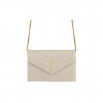 Saint Laurent Ysl Cassandre Kuldne Metalllogo Tepitud Teraline Reljeefne Nahast &Uuml;mbrik Kettrahakott &Otilde;lakott Risti-kehakott Naiste Kotid 695108-BOW01-9207 Shopping Bag Set(Basic Set+Shopping Bag)