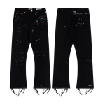 GALLERY DEPT Unisex Patchwork Narmastatud Retro Laienevad Teksad Pritsitud Pesuga XXL black