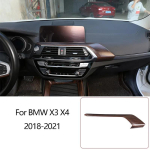 ABS-kile m&auml;nnipuidu tekstuuriga BMW X3 X4 G01 G02 2018-2026 Salongi armatuurlaua, konsoli, k&auml;igukangi paneeli dekoratiivkate gray