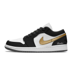 Jordan Air Jordan 1 Must Kuldne Varvastega Kulumiskindel Madal Vintage Korvpallijalatsid Meeste Kuldne 553558-044(Team758-F) 44