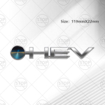 Autokleeps HEV H&uuml;briid Logo 3D Decal Kerekaunistus M&auml;rk Tagumine Pagasiruumikujund