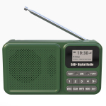 Kaasaskantav DAB-raadio, DAB FM-raadio Bluetooth 5.0 ja 80 eelseadistusega K&ouml;&ouml;giraadio toitejuhtmega v&otilde;i 2200 mAh akuga, toetab p&auml;ikese- ja USB-laadimist roheline