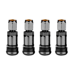 4 tk Autode tubeless-rehvide ventiilivarred Universaalsed metallist autode ja mootorrataste tubeless-rehvide ventiilivarre korgid must