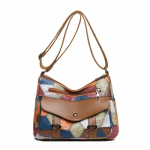 Vintage Kaenla&otilde;la Kotid PU Naistele Lihtne Stiil Naise Kott Rahakott &Uuml;hev&auml;rviline blokeeriv Nahast Kaenla K&auml;ekott Crossbody