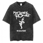 Rock Band My Chemical Romance Pesitud T-s&auml;rgid The Black Parade Mehed Naised Punk L&uuml;hikeste Varrukatega Puuvillane T-s&auml;rk &Uuml;lem&otilde;&otilde;dulised Teesid S