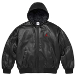 Supreme x Jordan Kapuutsiga Nahkjakk Must L black