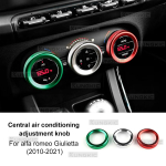 Alumiiniumisulamist kliimaseadme nupu viimistlusr&otilde;ngad Salongi kleebised Alfa Romeo Giulietta 2010-2021 jaoks (3-osaline komplekt) One Size must