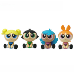 Multikas Anime Powerpuff Girls Seeria 4tk Kuju Kawaii Loovus Tegu PVC Mudel Lauapealne M&auml;nguasi Naiste S&uuml;nnip&auml;evakingitus 4PCS beige