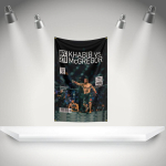 Khabib Nurmagomedov Lipp Poksija B&auml;nner 3x5 jalga Messingist Aasadega HD Tr&uuml;kiga Seinavaip N&auml;itus Poksi Spordif&auml;nnid Garaaži Dekoor 150x100cm(60x40in)