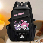 3-osaline koolikoti komplekt &otilde;pilastele Suure mahutavusega Oxfordi riidest koolikott &otilde;larihma ja pliiatsitopsiga Kuromi school bag black