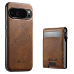 Traadita laadimiseks nahast &uuml;mbris Google Pixel 11 Pro XL Pixel10 9 8 7 6 8A 7A 6A jaoks Eemaldatava rahakoti ja kaardihoidjaga Magnetiline kate Google Pixel 10 gray
