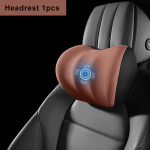 Auto vibratsioonimassaažiga kaelapadi Padi Intelligentne auto tugi Nimmepadi Istme peatugi Seljapadi Elektriline kaelapadi Headrest 2 brown