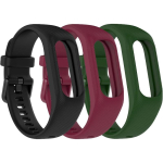 Pehmed silikoonist kellarihmad &uuml;hilduvad Garmin Vivosmart 5-ga, turvalise metallpandlaga, 3-pakendis. [D] brown