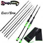 &Otilde;ngeritv UltraLight Portable Carbon Lure Fishing Pole Travel Surf Saltwater Super Hard Freshwater 2.1m Spin