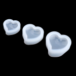 3pcs Silicone 3D love heart Mold for Resin Casting Jewelry Making DIY as described puhas