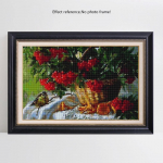 HUACANi lilledega teemantmosaiikide soodusm&uuml;&uuml;k Pilt kividest teemanttikandid Ristpistes korvide komplekt T&auml;isruudukujuline teemant Full Square 45*60 cm