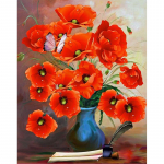 Saabumispuur Mosaiik Teemanttikandid Roos 5D DIY Teemantmaaling Lilled Aiakaunistus 20X30CM