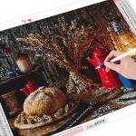 5D teemantmaal Tikand K&ouml;&ouml;gis ristpistes Pilt kividest k&ouml;&ouml;gikaunistusest 20X30CM