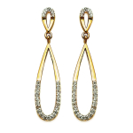 Les Tr&eacute;sors De Lily [D7234] - kullatud k&otilde;rvar&otilde;ngad  Tuhkatriinu  valgest kullast - 45 mm kuld