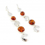 Les Tr&eacute;sors De Lily [G0004] - Boucles Argent 'Inspiration' Ambre pruun