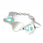 Altesse [I2894] - Bracelet acier 'Calypso' love turquoise t&uuml;rkiissinine