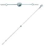 Les Tr&eacute;sors De Lily [K3428] - Bracelet Argent 'Chor&eacute;graphie' argent&eacute; (rhodi&eacute;) - 30x5 mm h&otilde;be