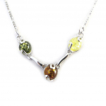 Les Tr&eacute;sors De Lily [N2778] - h&otilde;bedane kaelakee  Inspiration  3 merevaigu (roodiumiga kaetud) - 8x6 mm h&otilde;be