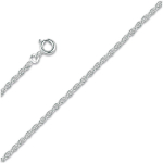 Altesse [Q8246] - Collier argent 'For&ccedil;at Double Antillais' argent&eacute; (rhodi&eacute;) - 42 cm 2 mm h&otilde;be