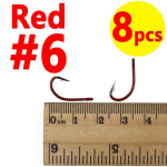 Bimoo 8tk/pakk K&auml;sitsi poleeritud otsik, eriti terav, tugev traat, karpkalakonks, suur karpkala &otilde;ngekonks #2 must