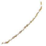 Les Tr&eacute;sors De Lily [R0213] - Disainterasest kaelakee 'Boho' valgest kullast - 2 mm valge