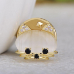 Blucome uustulnuk armsad mustad silmad v&auml;ikese kassi kujuga prossid kullav&auml;rvi opaal vasest ehted lastele naistele mantel korsan&otilde;elad kuld