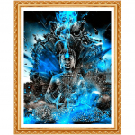 Teemantmaaling Religioon Buddha ristpistes maalimine Rhinestones &uuml;marteemantkaunistusega kingitus 20X30CM