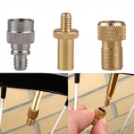 3 tk/komplekti jalgratta &otilde;hupumba ventiili adapter, prantsuse-ameerika rattagaasi otsik kuldne/h&otilde;be