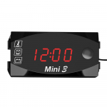 Mootorratas DC 6V-30V 3 in 1 digitaalne kell + termomeeter + pinge voltmeeter IP67 veekindel Red light must